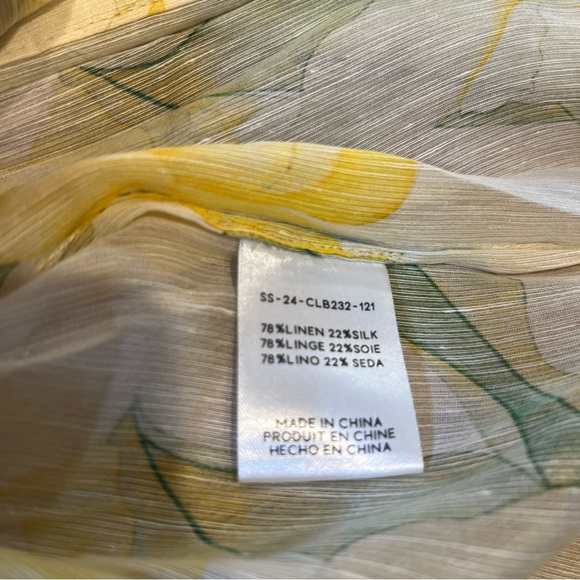 Christy Lynn Marley Top Blouse Waterlily Yellow Embroidered XL $525 fairy glam - Picture 14 of 14